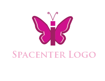 letter i incorporated with butterfly logo