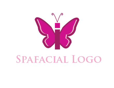 letter i incorporated with butterfly logo