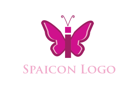 letter i incorporated with butterfly logo