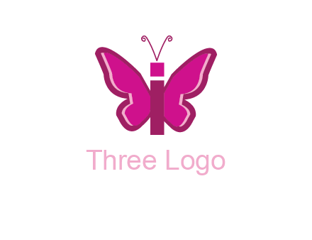 letter i incorporated with butterfly logo