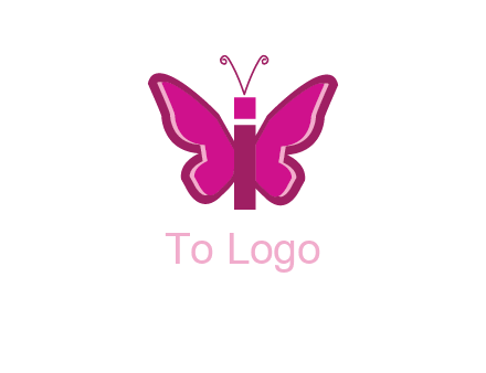 letter i incorporated with butterfly logo