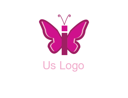 letter i incorporated with butterfly logo