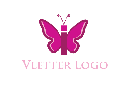 letter i incorporated with butterfly logo