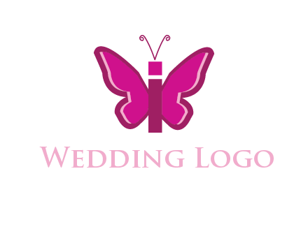 letter i incorporated with butterfly logo