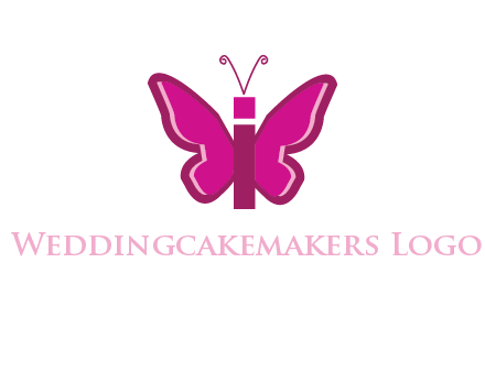 letter i incorporated with butterfly logo