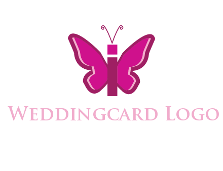 letter i incorporated with butterfly logo