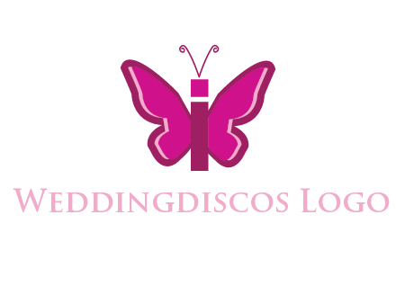 letter i incorporated with butterfly logo