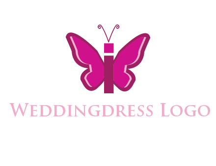 letter i incorporated with butterfly logo