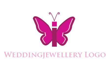 letter i incorporated with butterfly logo