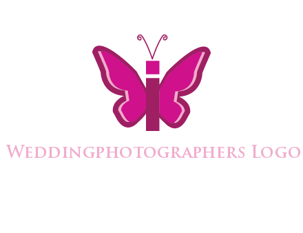 letter i incorporated with butterfly logo