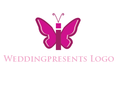 letter i incorporated with butterfly logo