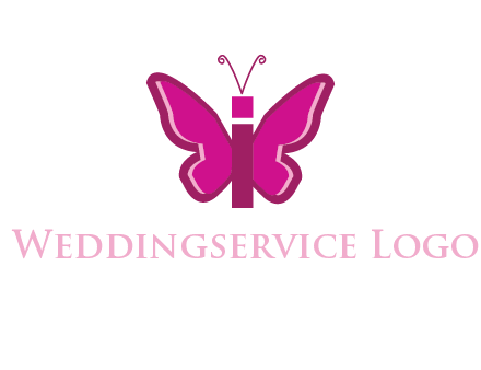 letter i incorporated with butterfly logo