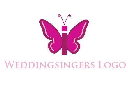 letter i incorporated with butterfly logo