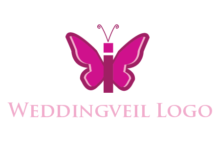 letter i incorporated with butterfly logo