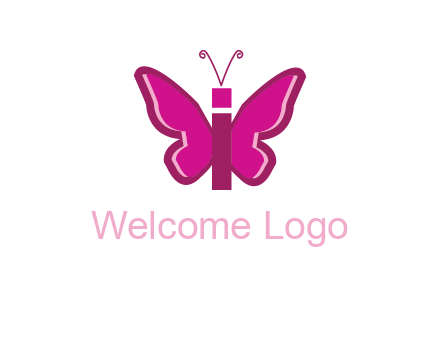 letter i incorporated with butterfly logo