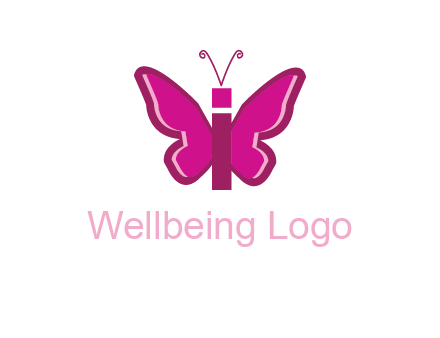 letter i incorporated with butterfly logo