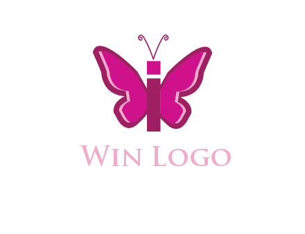 letter i incorporated with butterfly logo