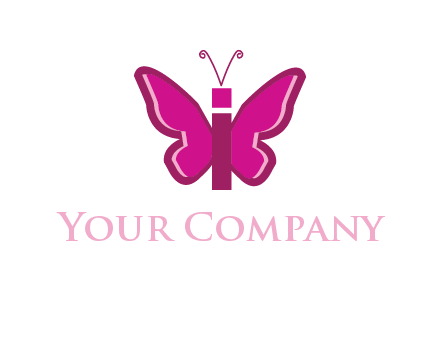 letter i incorporated with butterfly logo