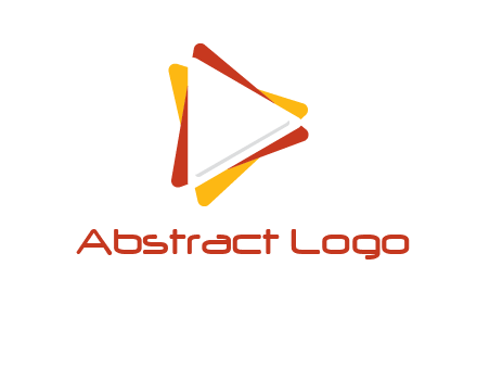 abstract play button logo