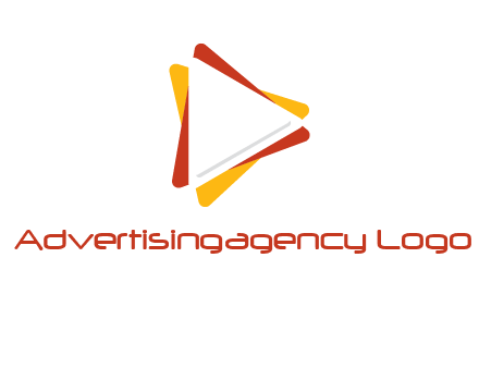 abstract play button logo