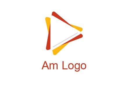 abstract play button logo