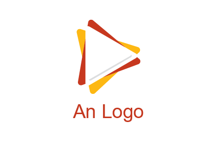 abstract play button logo