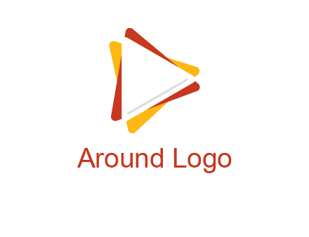 abstract play button logo