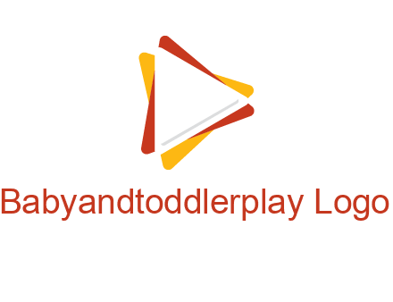 abstract play button logo