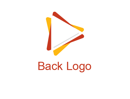 abstract play button logo