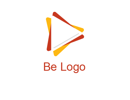abstract play button logo