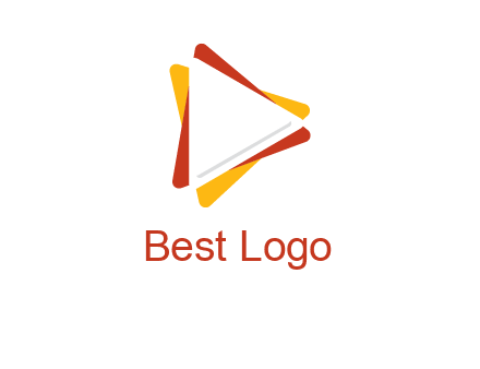 abstract play button logo