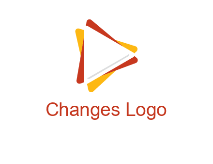 abstract play button logo