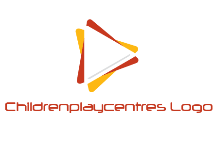 abstract play button logo