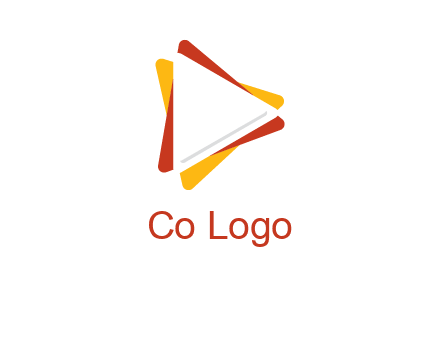 abstract play button logo