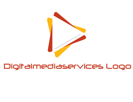 abstract play button logo