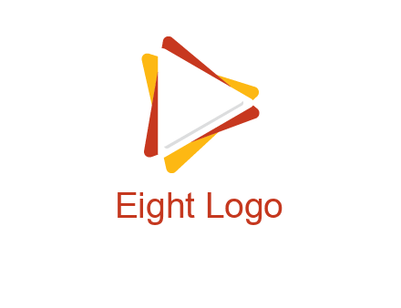 abstract play button logo