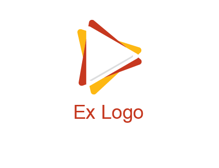 abstract play button logo
