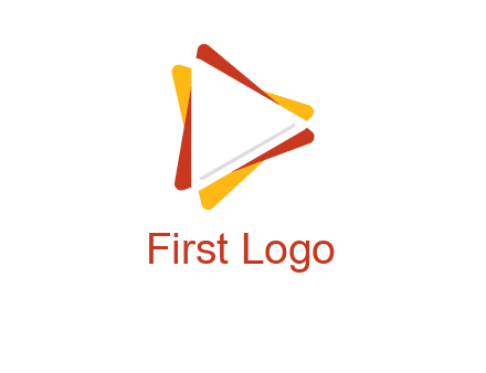 abstract play button logo