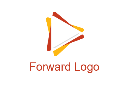 abstract play button logo