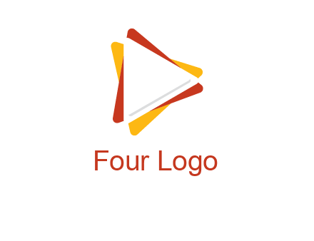 abstract play button logo
