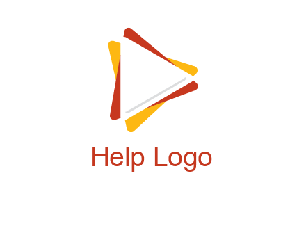 abstract play button logo