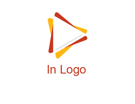 abstract play button logo