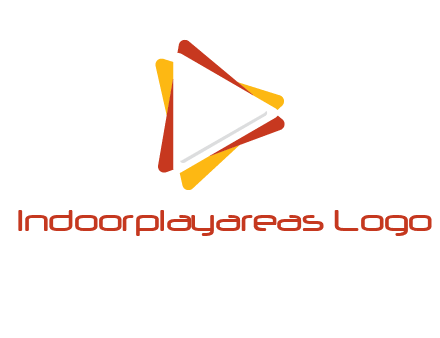 abstract play button logo