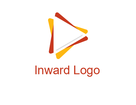 abstract play button logo