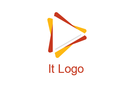 abstract play button logo