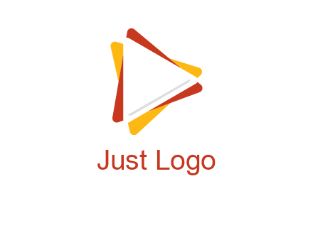 abstract play button logo