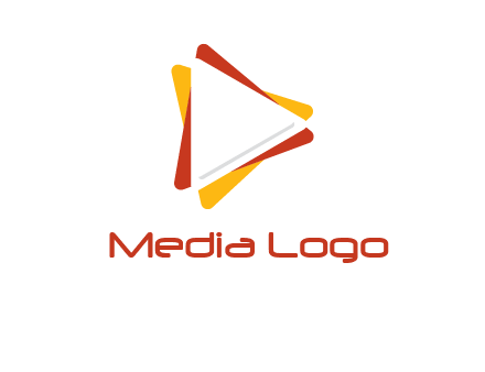 abstract play button logo