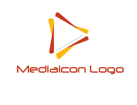 abstract play button logo
