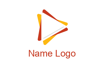 abstract play button logo