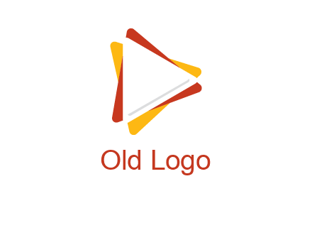 abstract play button logo